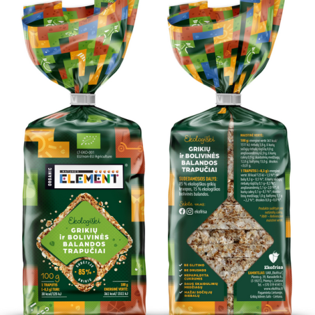 Ekologiški grikių trapučiai su bolivine balanda