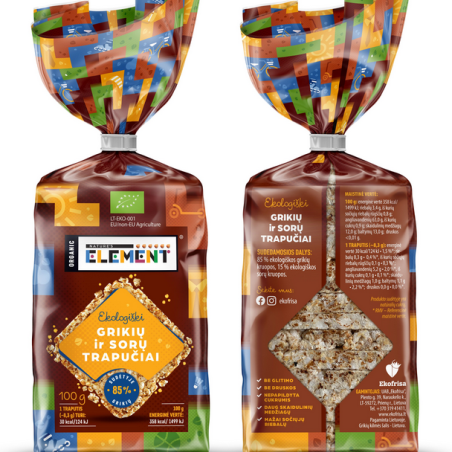 Ekologiški grikių trapučiai su soromis